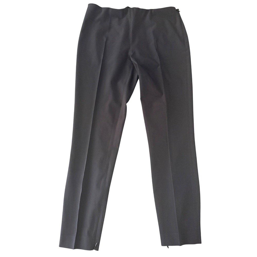 The Row Black Ankle Zip Trousers Womens 6 Luxury Stretch Dress Pant Trouser